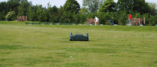 Klipperobot på driving rangen. Foto: Anne Mette Dahl Jensen