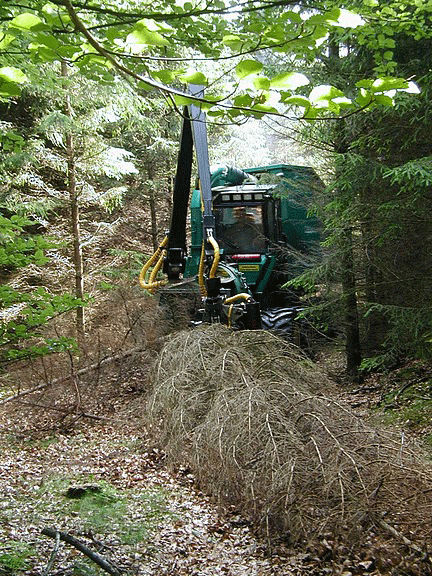 Skovningsmaskine i spor